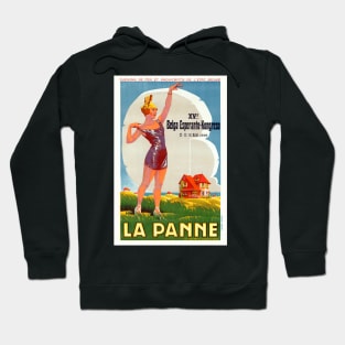 La Panne Belgium Vintage Poster 1926 Hoodie